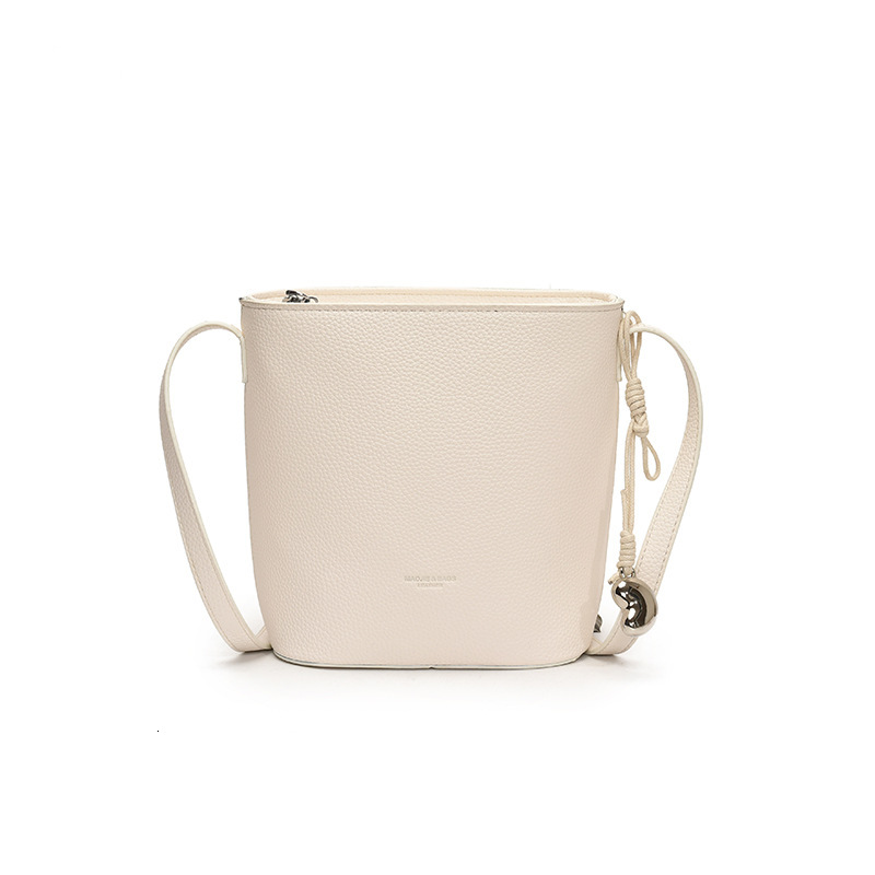 designer Korean Style Niche Design Fashion Simple Handbag Commuter Bag for Women 2025 Summer New Single Shoulder Crossbody Bucket Bag