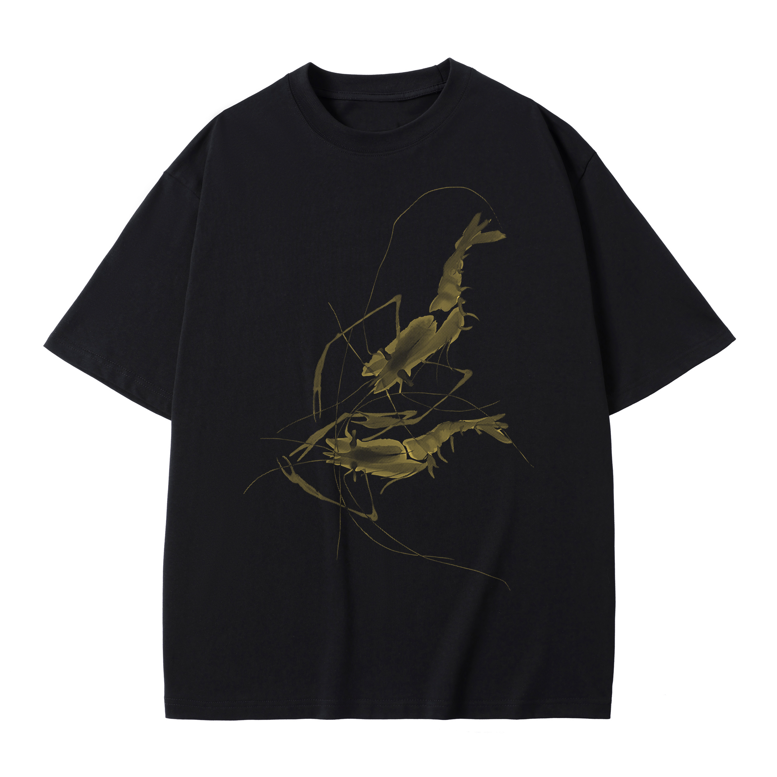 T-shirt men's top designer cotton T-shirt Silver the golden crayfish short sleeved clothing high-quality fashionable T-shirt BROADTRUE