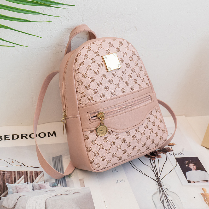 Free Shipping Women's Bag New Style Circle Print Outdoors Iron Plate Color-block Double Shoulder Small Backpack Casual Phone Bag Designer Bag Out