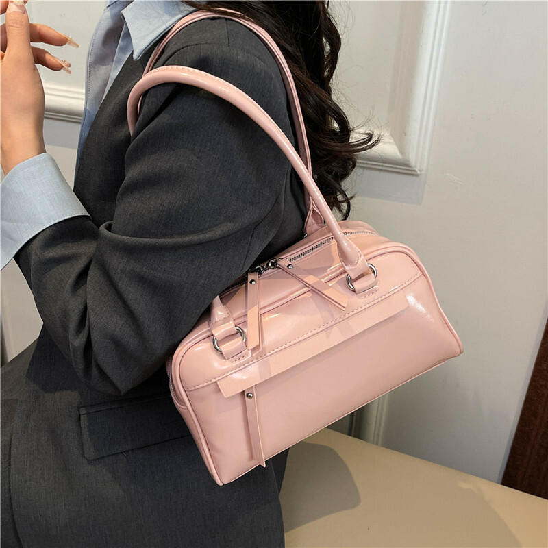 designer Korean Style Fashion High-end Underarm Bag for Women 2025 New Simple Versatile Single Shoulder Bowling Ball Tote Bag