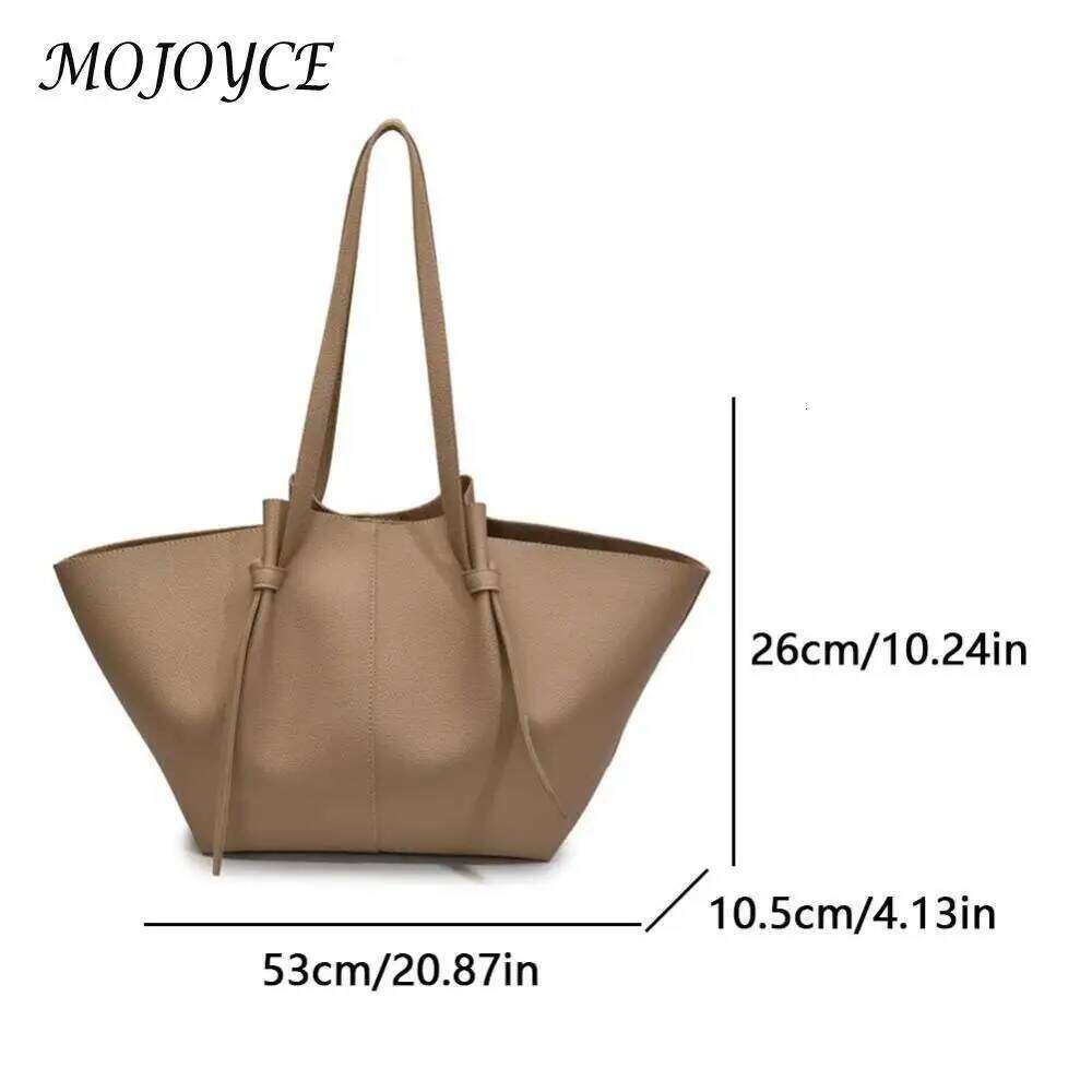 Women's Bags Designer Women Fashion Shoulder Large Capacity PU Leather Simple Purse Solid Color Slouchy Tote Bag Ladies Travel Handbag