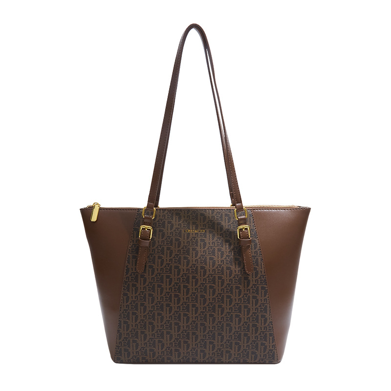 Hot new free shipping designer bags for womens black white brown Large capacity fashionable versatile shoulder bag