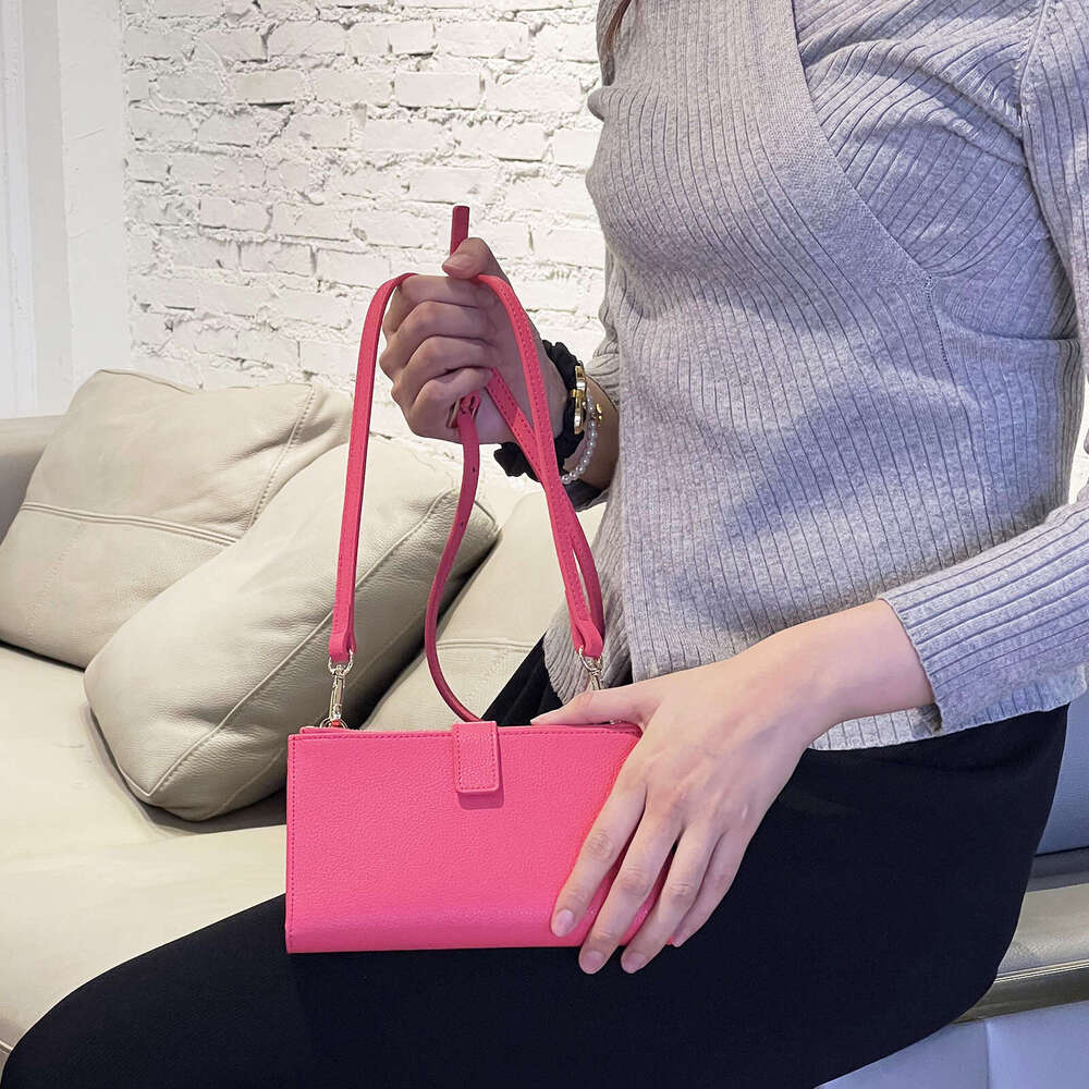 Long Women's Genuine Leather Multi-Card Slot Large Capacity Real Top Layer Cowhide Chain Card Holder Wallet