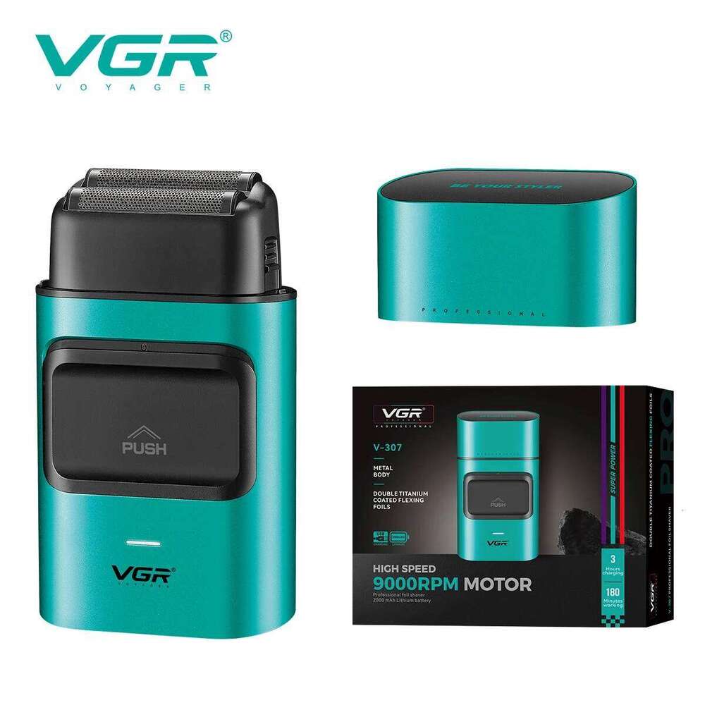 VGR Electric Professional Hair Reciprocating Beard Trimmer Razor 9000 RPM Foil Shaver Metal Shaving Hine V-307