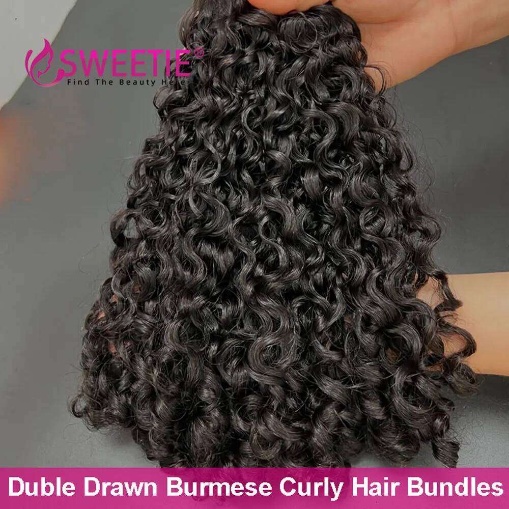 Burmese Pixie Remy 12A Pineapple Extensions Ocean Spiral Curly Human Hair Bundles
