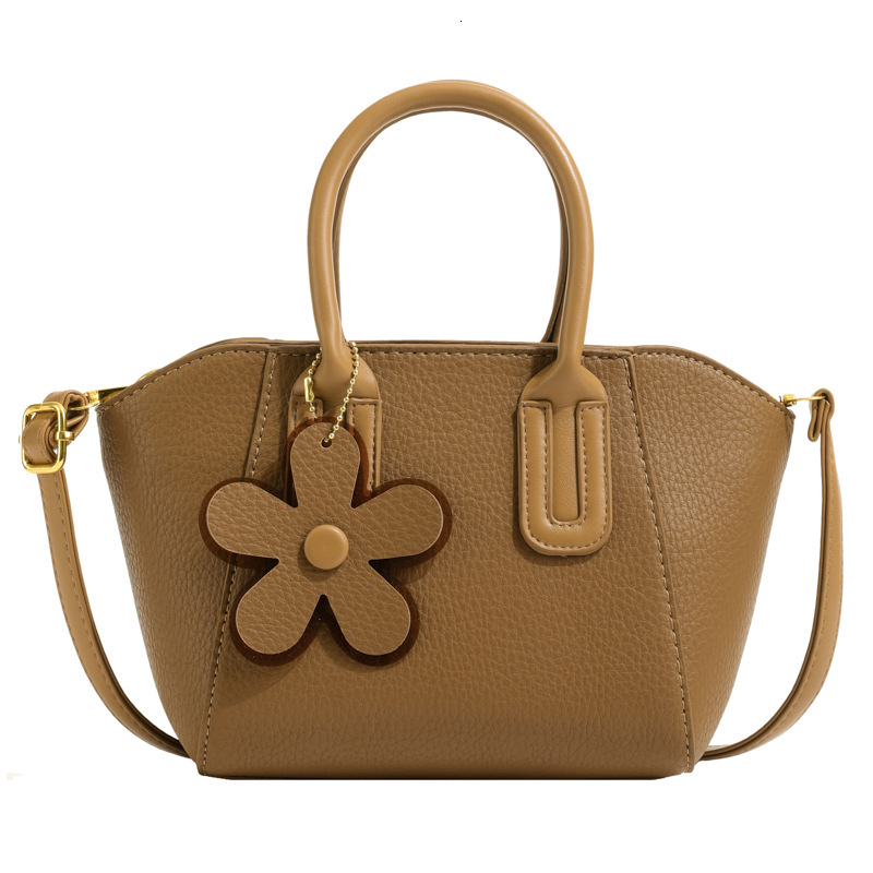 designer Textured Handbag Korean Style New Simple Fashion Flower Bucket Bag Single Shoulder Crossbody Bag Pendant Mini Cute