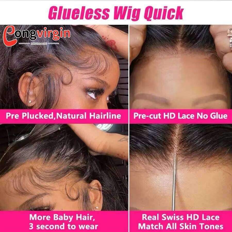 And Go 5X5 9X6 Body Wave Glueless Wig Human Hair Ready To Wear 360 13x6 Brazilian Hd Lace Front Wigs For Women Preplucked