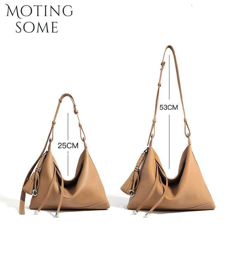 Motingsome Genuine Leather Woman Handbag And Purse Frist Layershoulder Hobos 2025 New Messenger Tote Daily Bag