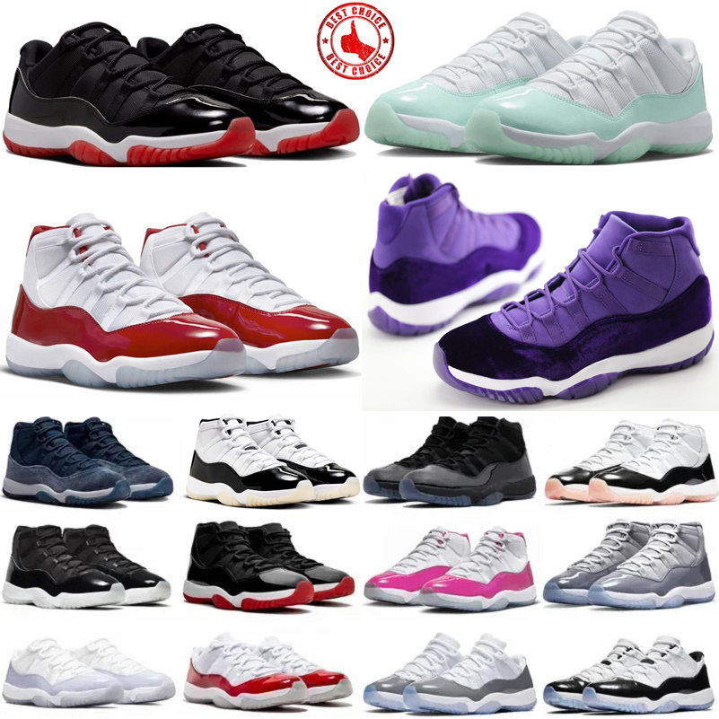 11 11s mens basketball shoes low Igloo Purple Rain Bred Velvet Neapolitan Gamma Blue Cherry Cool Grey Space Jam Pure Violet men women trainers sports sneakers