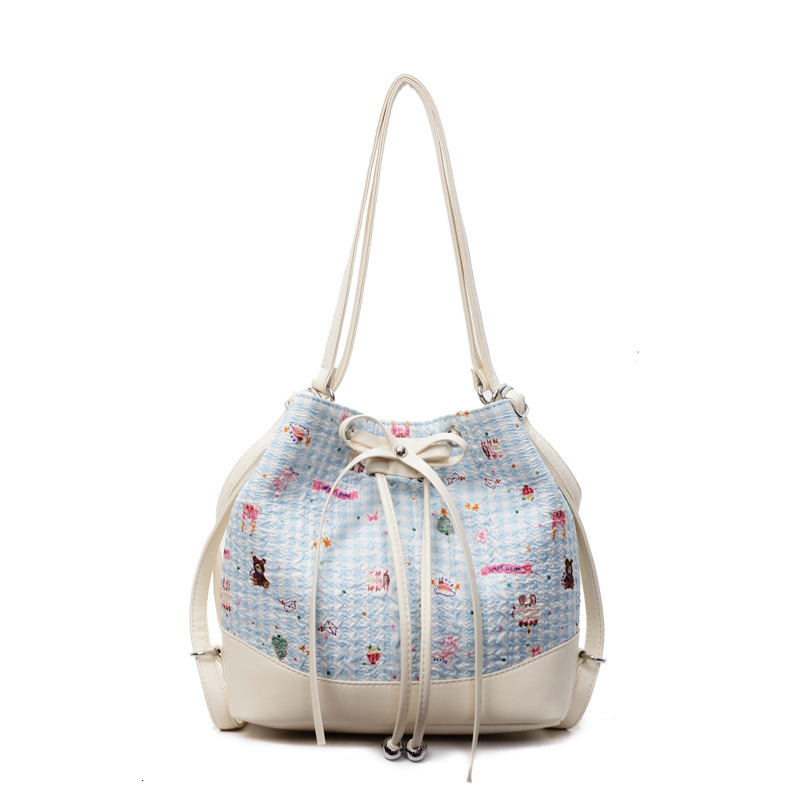 designer 2025 Summer New Fashion Casual Large Capacity Single Shoulder Bucket Bag for Women High-end Printed Versatile Stylish Backpack