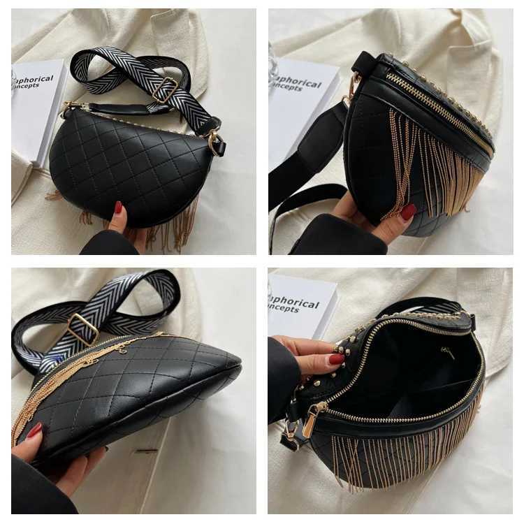 Large Capacity Waist Pack Fashion Waist Bag Capacity Crossbody Chest Bag Women Waist Bag Casual Rivet Design Travel Pack W250604