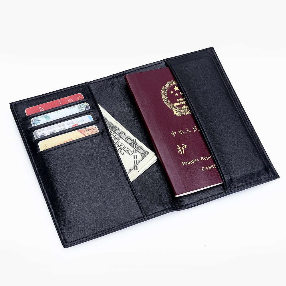 High-end Sheepskin Holder Women's New Fashion Woven Passport Cover Multi-functional Document Organizer Wallet