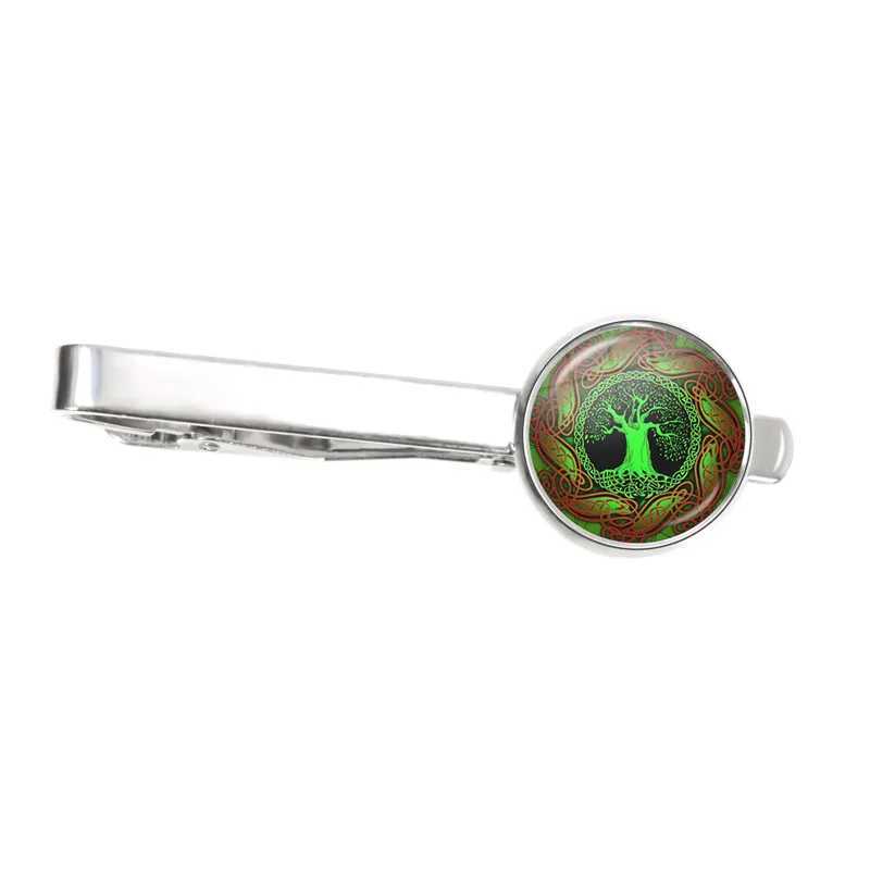 Tree of Life Art Print Tie Clips Men Fashion Glass Dome Cabochon Tie Bar Tie Clips Life Tree Pins Jewelry Gifts W250604