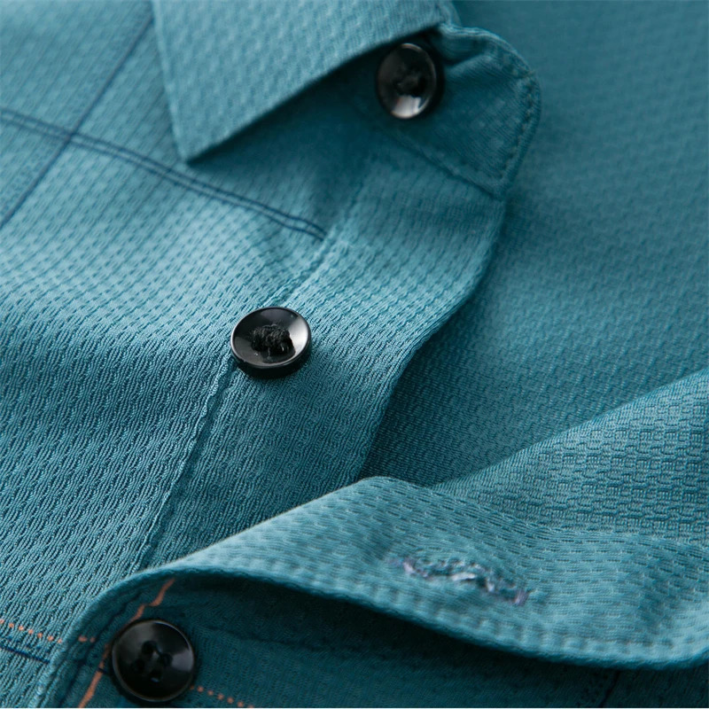 Plaid High Elastic Breathable Mens Polo Shirts Short Sleeve Silky Summer Quality Soft Comfortable Casual Lapel Camisas De Hombre 250604Z