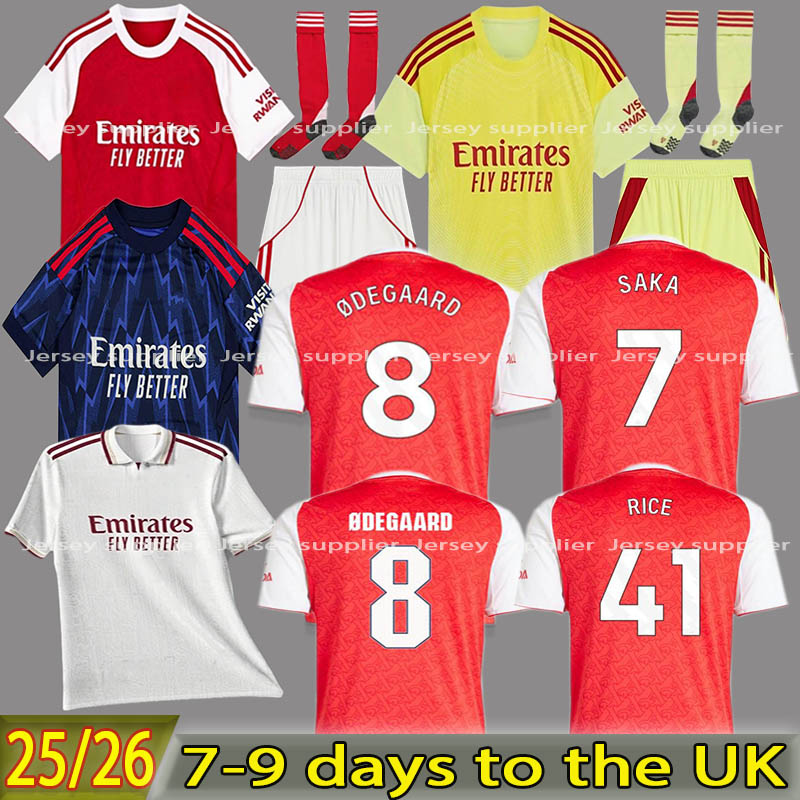 25 26arSeNallsg SAKA soccer jerseys home away Odegaard STERLING RICE football kit Fans Player J.TIMBER MARTINELLI RUSSO 2024 25 26ArsEns shirt HAVERTZ Men Kids kits