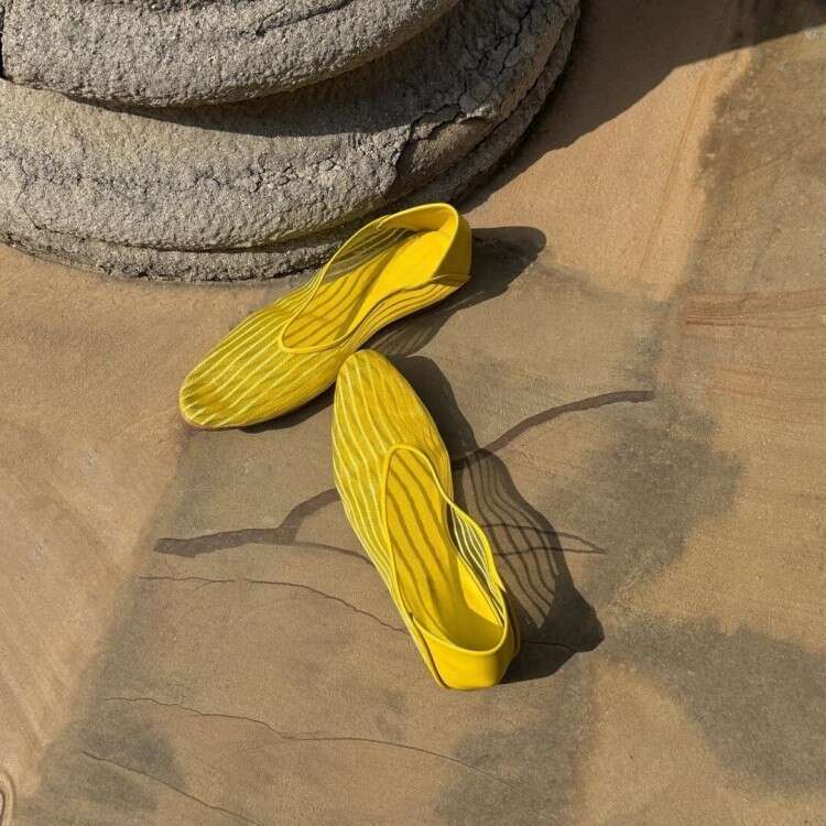 Sheepskin Version Niche Style Pointed Toe Mesh Flat Mary Jane for Women 2025 New Versatile Outdoor Single Shoes