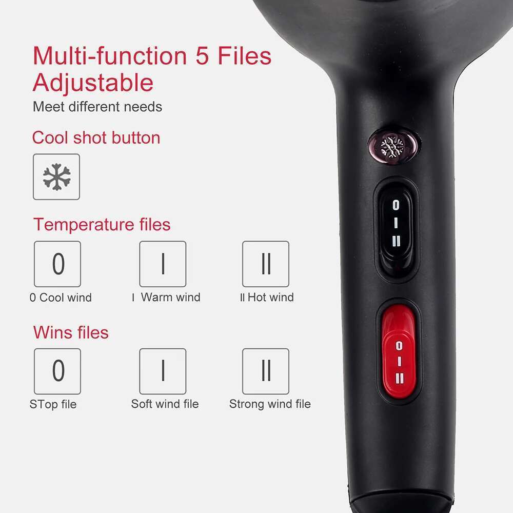 2400W Professional Dryer Hot Cold Wind Blow Dryer Hairdryer For Hair Salon For Household Use