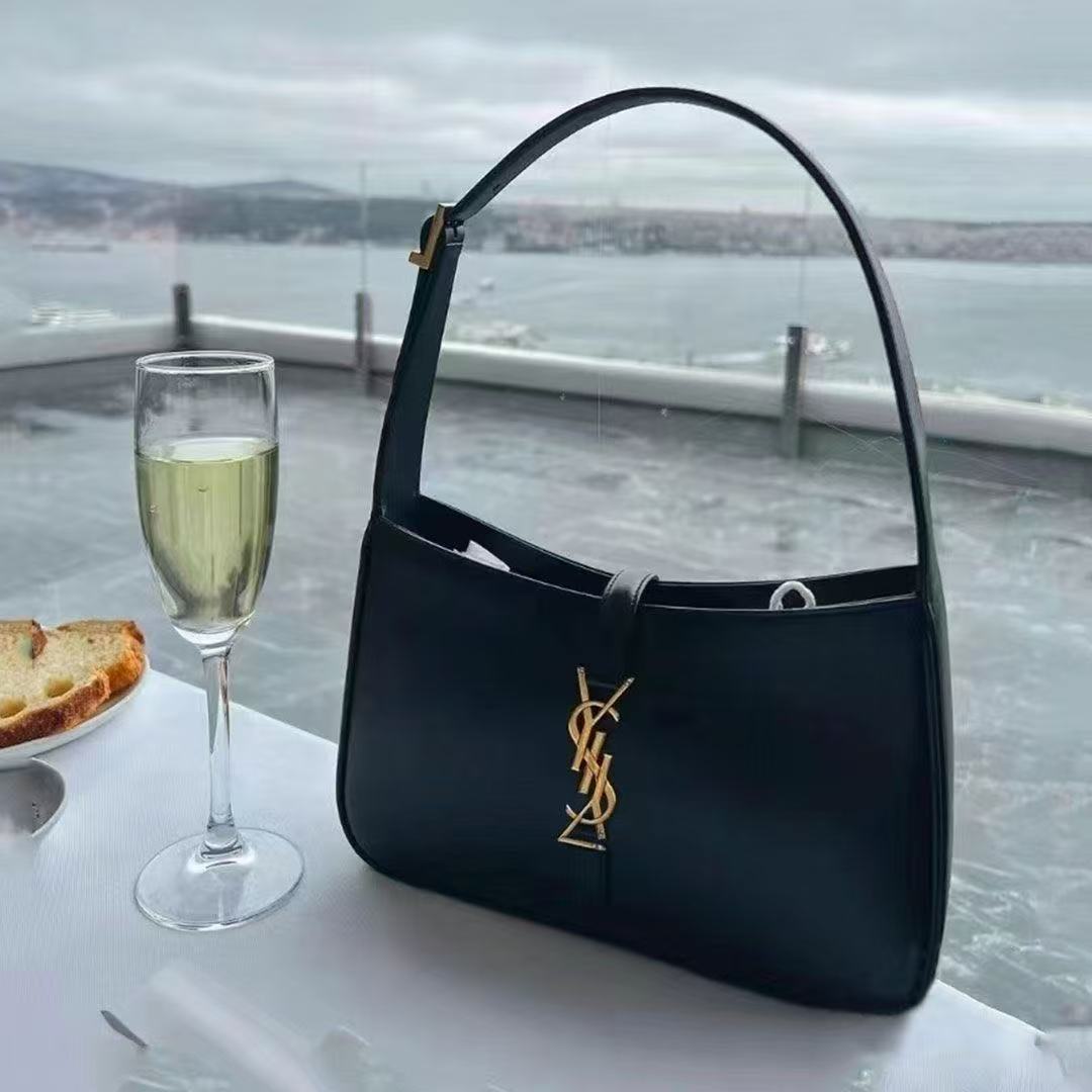 2025 Designer Shoulder Bags for Women Shiny Genuine Leather Crossbody Purse Large Capacity Commuting Work Bag Luxury Underarm Handbag Fashion Accessor