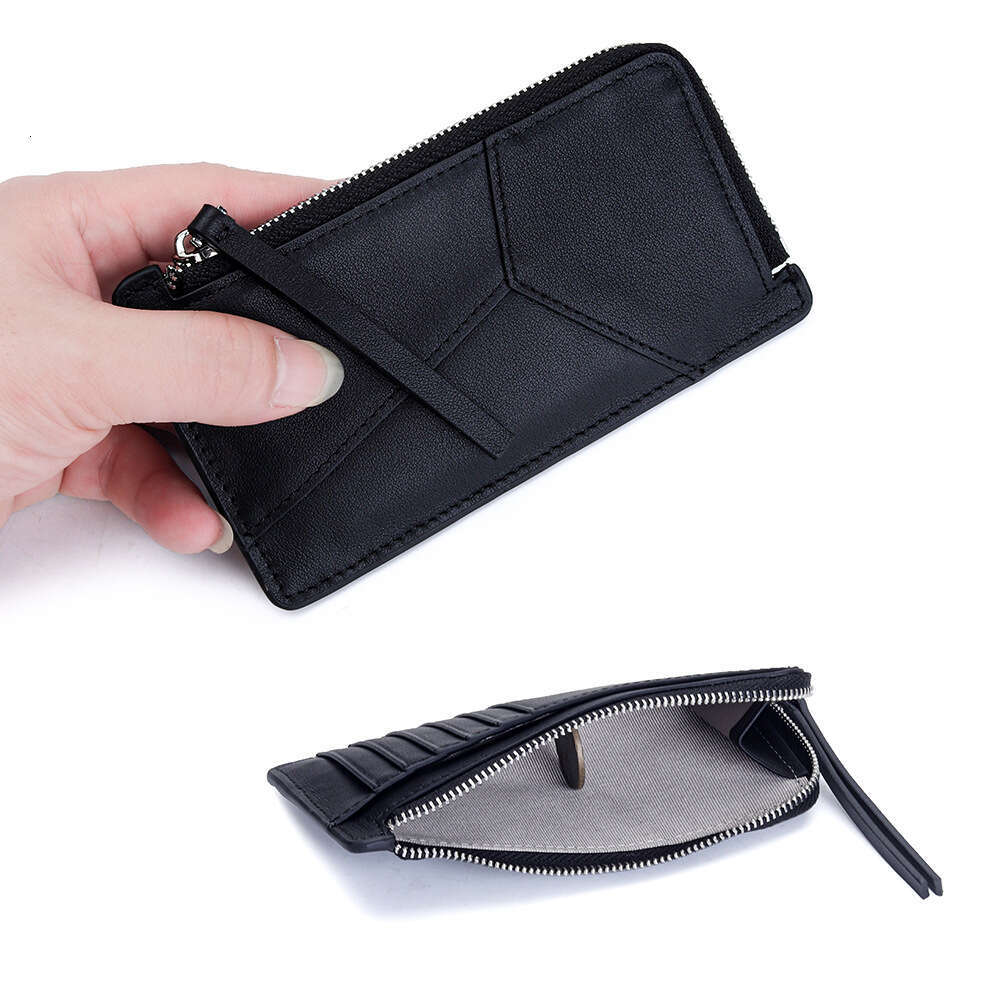 Genuine Leather Patchwork Coin Purse for Women, New Fashion Versatile Multi-Card Slot Short Wallet, Cowhide ID Card Holder