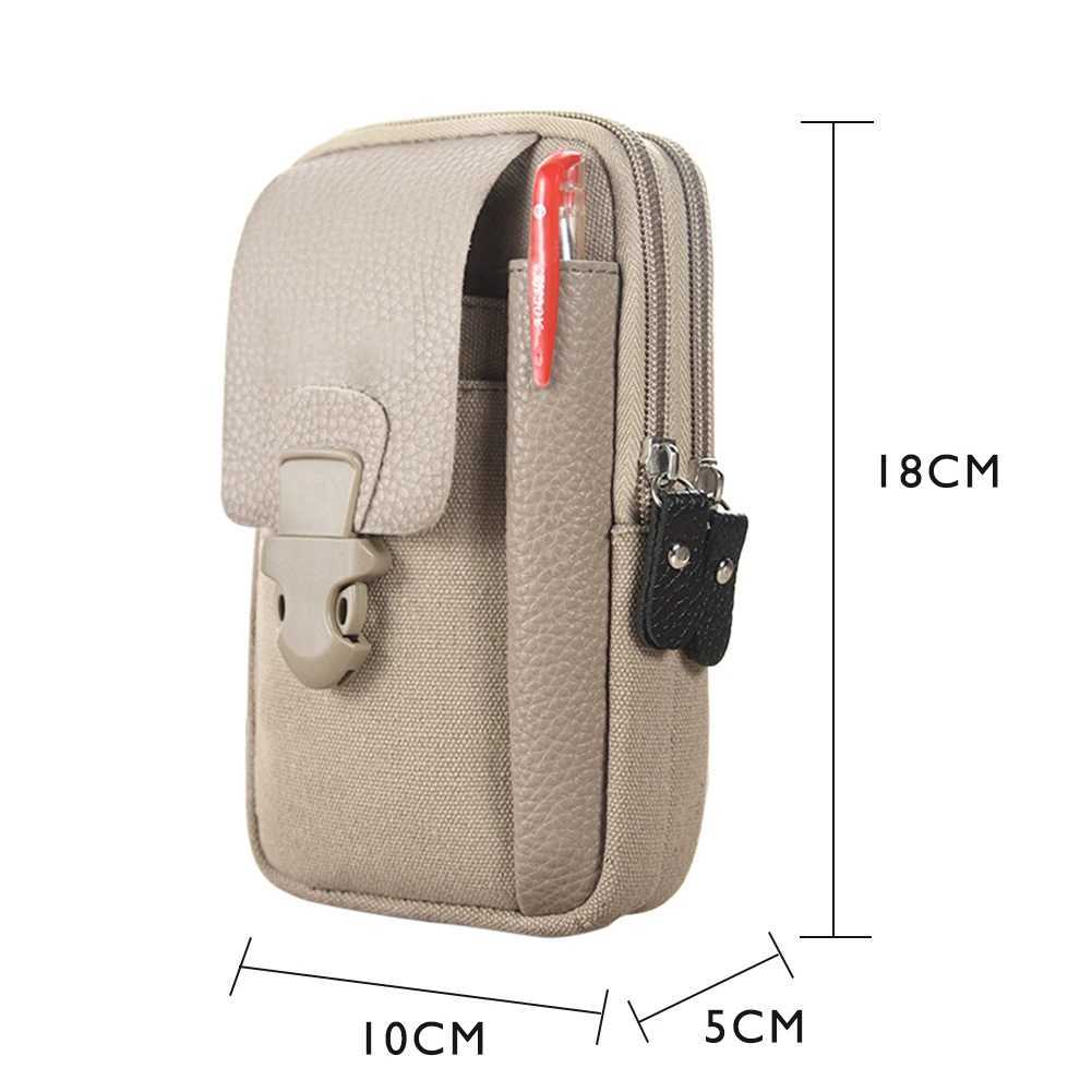 Men Business Waist Packs Canvas Casual Fanny Bum Bag Sports Mobile Phone Pouch Vintage Bags for Men Birthday Festival Gifts W250604
