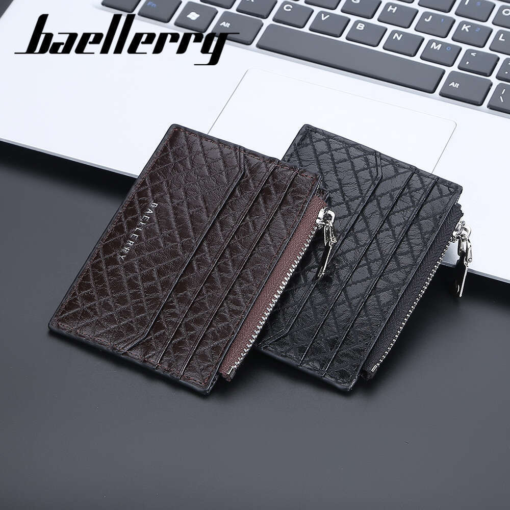 Baellerry New Men's Multi-Card Slot Thin Durable PU Coin Purse Holder Convenient Card Sleeve