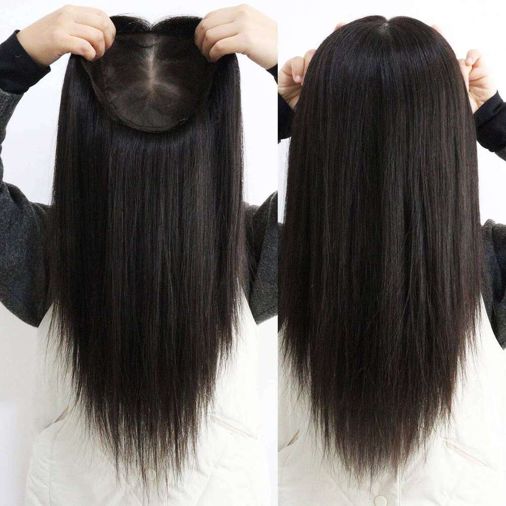 Hand Tied Real Virgin European Human Hair Base Full Lace Natural Scalp Look Light Breathable Silk Top Wig for Women