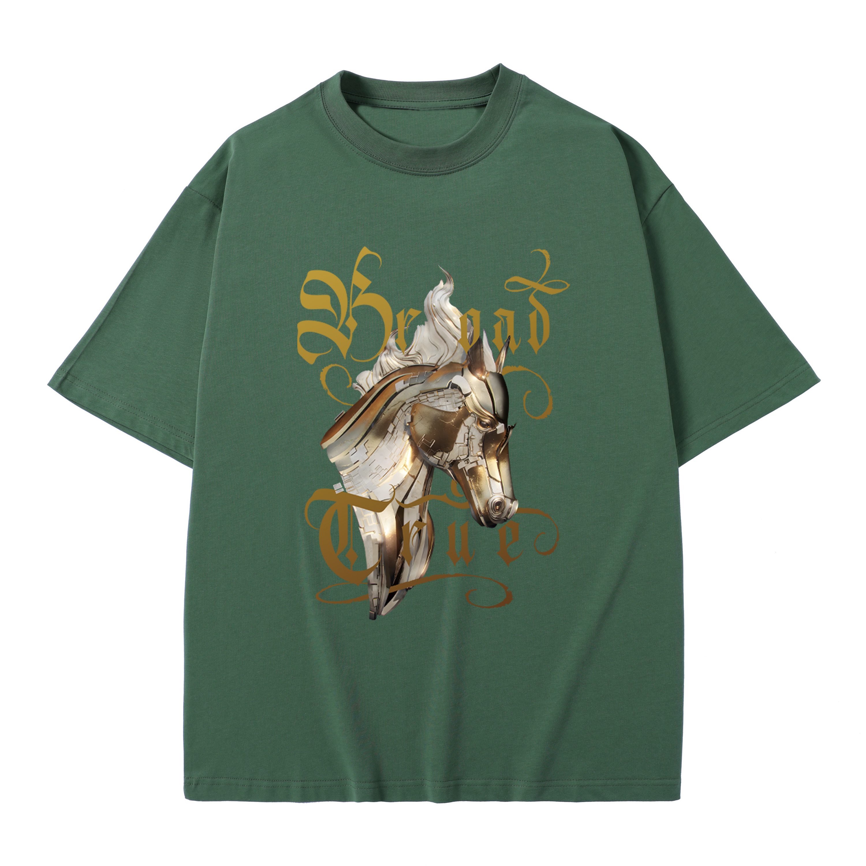 T-shirt men's top designer cotton T-shirt Silver the knight short sleeved clothing high-quality fashionable T-shirt BROADTRUE