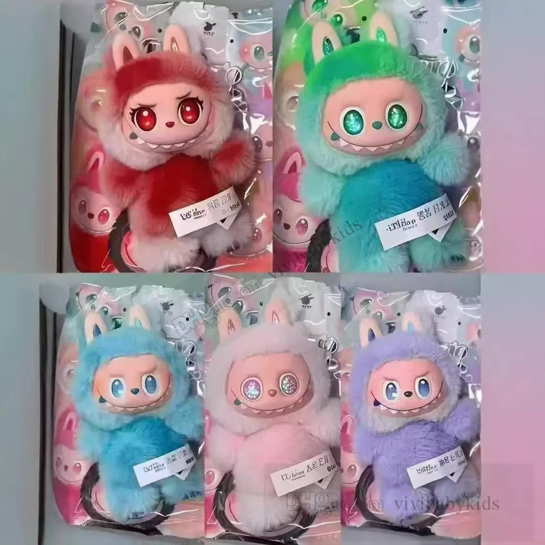 Free shipping Newest Anime Figure III Blind Box Labubu Pendant aron Chill Filled cartoon Vinyl Doll Model Monster Keychain Toy children's day Bir