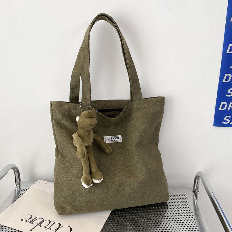 Thickened Washed Canvas for Women, Capacity Tote Bag, Simple Commuter Handbag, Oxford Cloth Large Shoulder Bag