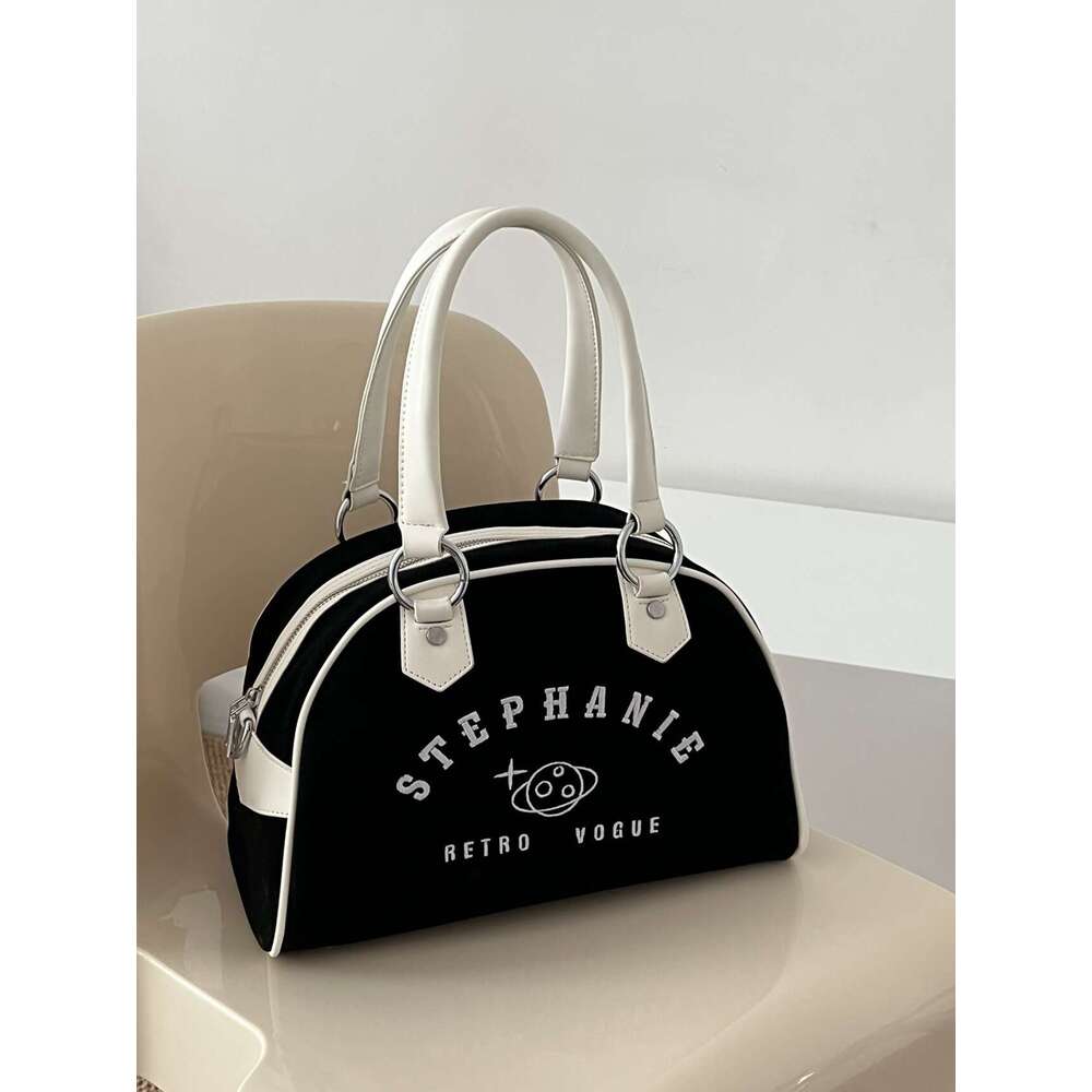 Vintage American Style Handheld Baseball Mid-Century High-End Sweet Cool Boston Single Shoulder Crossbody Bag, 2025 New Elegant Unique Design