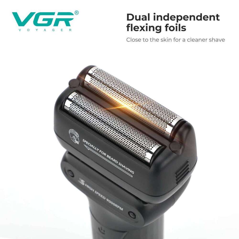 VGR Professional Beard Trimmer Waterproof Razor 9000 RPM Electric Shaving Hine Reciprocating LED Shaver For Men V-368