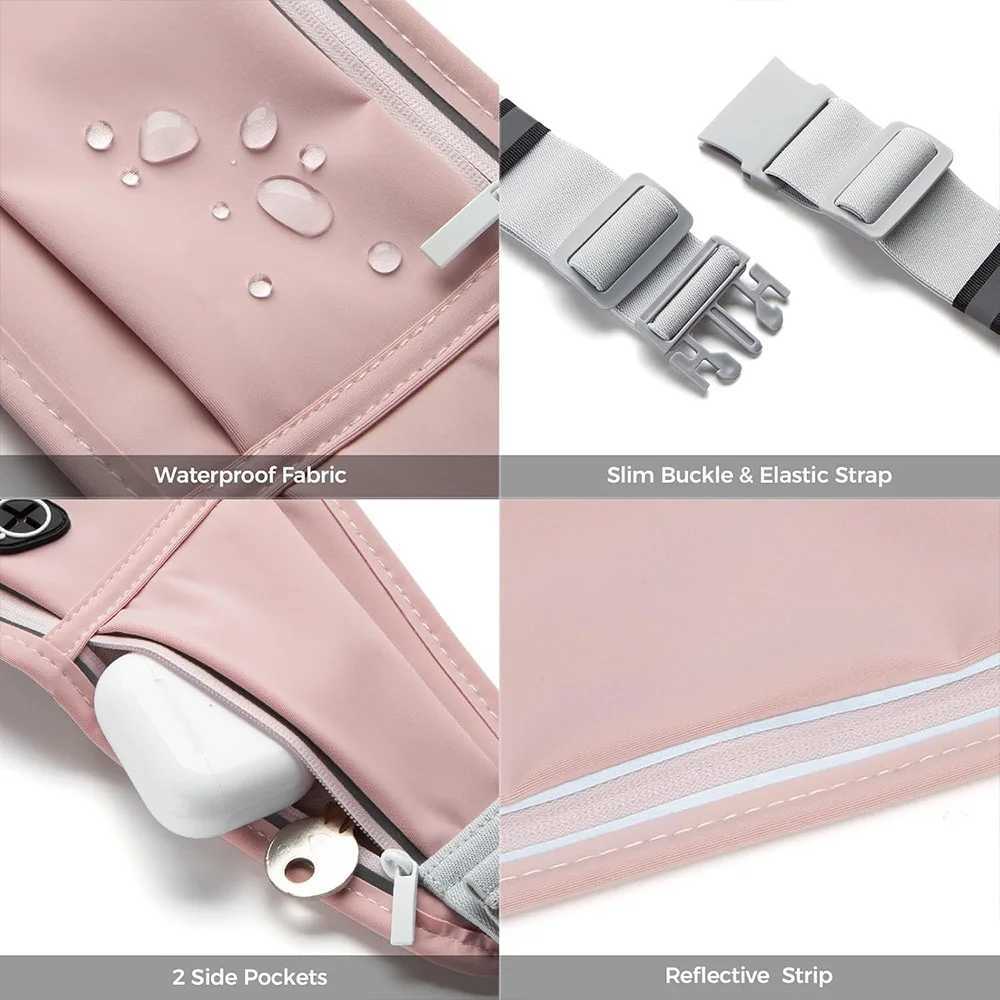 The running waist bag doesnt shake when holding a mobile phone. Large-capacity mountain climbing cycling and sports waist bag A-DH W250604