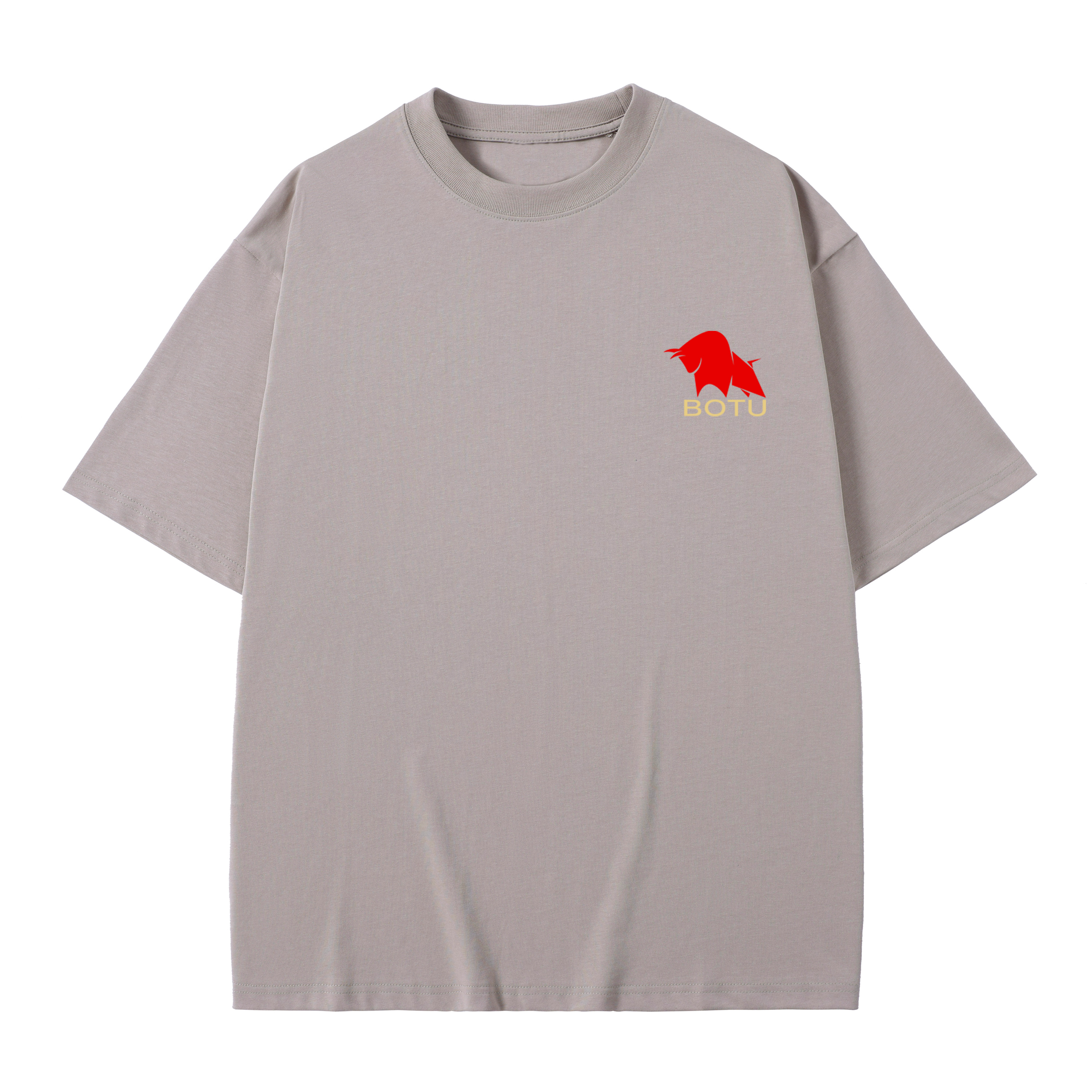 T-shirt men's top designer cotton T-shirt Silver the bull short sleeved clothing high-quality fashionable T-shirt BROADTRUE