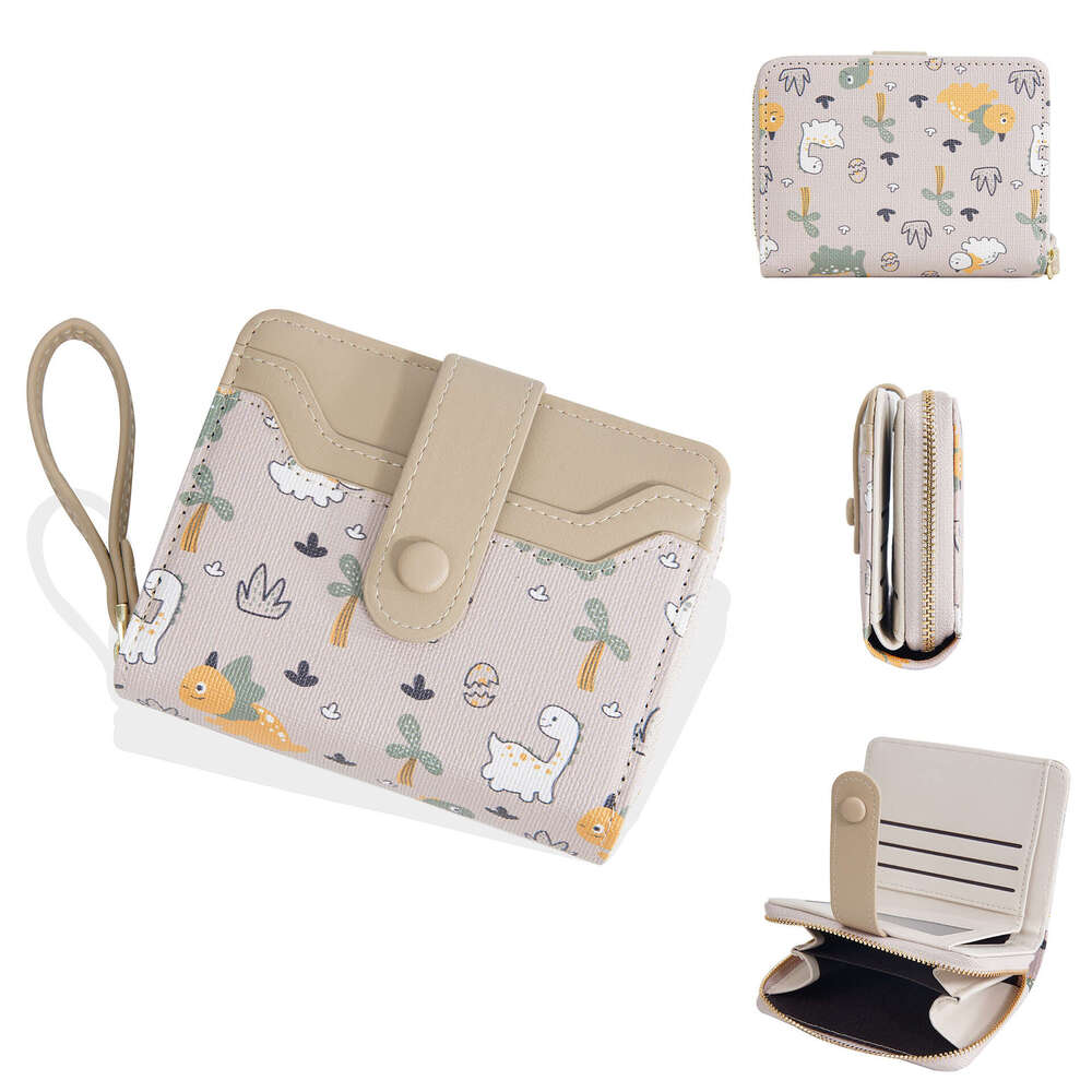 New Baellerry for Women Cartoon Print Short Multi-Card Slot Zipper Wallet High-End Coin Purse