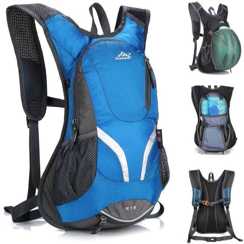 15L Outdoor Sport Cycling Climbing Water Bag Hydration Backpack UltraLight Rucksack Hiking Bike Riding Pack Bladder KnapsackW250603
