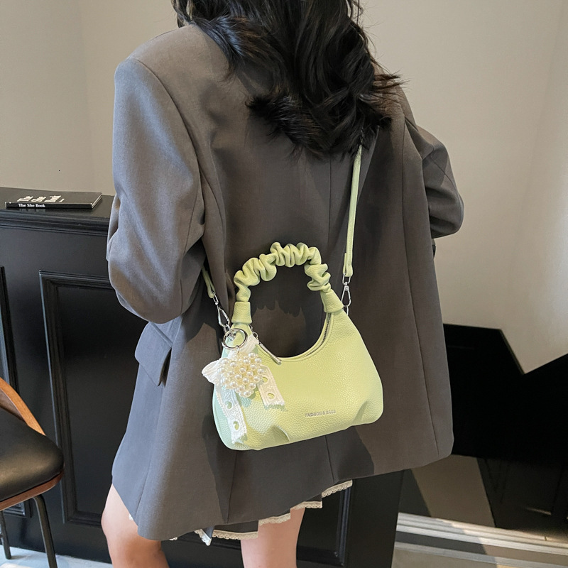 designer Niche Design Pleated Handbag Underarm Women's Bag 2025 Summer New Korean Style Trendy Shoulder Bag High-end Crossbody Bag