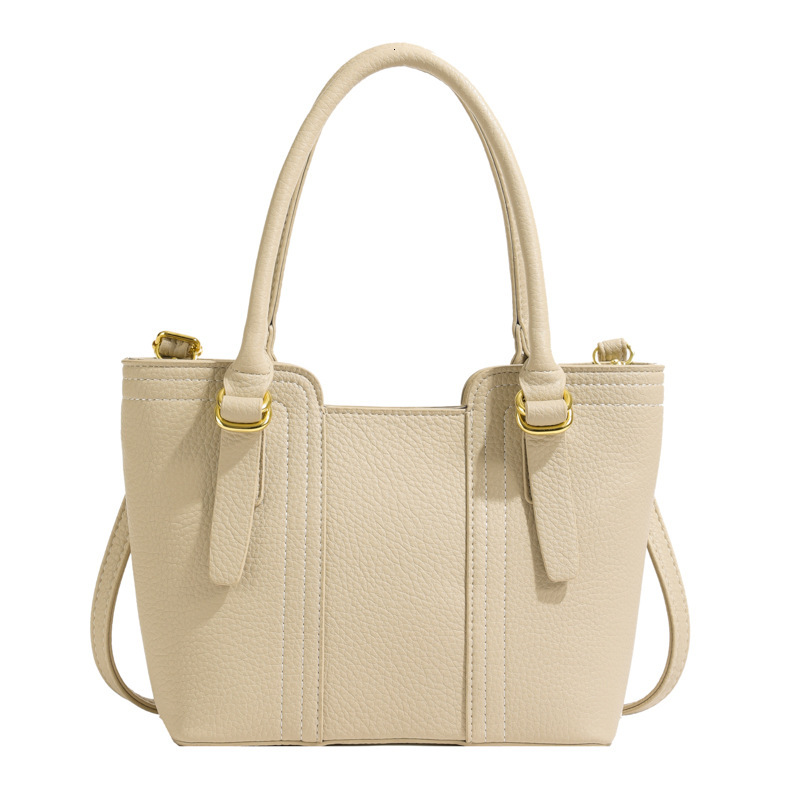 designer Korean Style Simple Fashion Design Shoulder Bag 2025 Spring Summer New Litchi Pattern Handheld Tote Small Square Bag