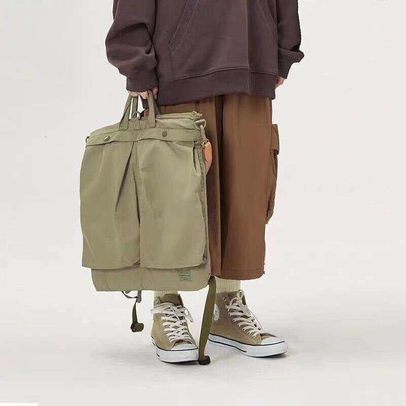 Three-in-One Helmet Backpack Crossbody Commuter Versatile Tote Bag