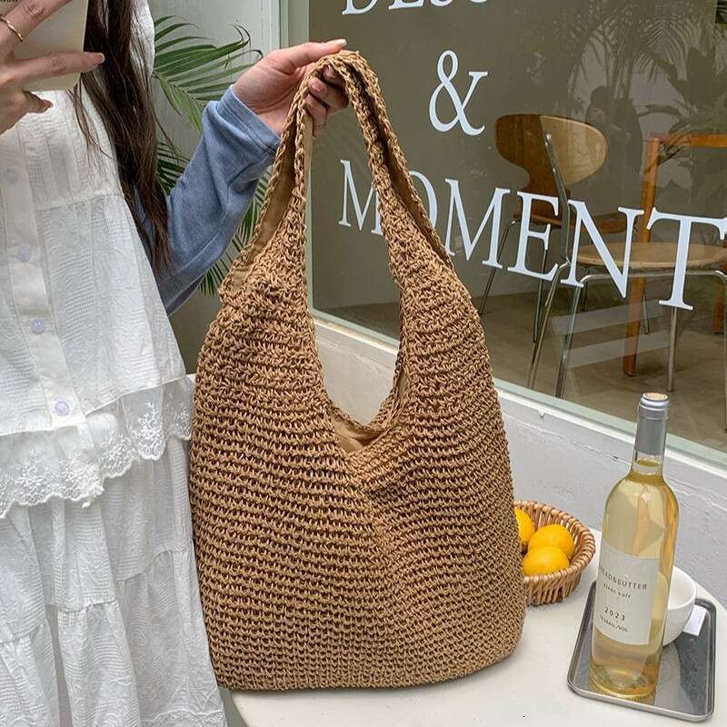 Vacation Straw Shoulder New Tote Large Capacity Casual Handbag Woven Bag Ethnic Style