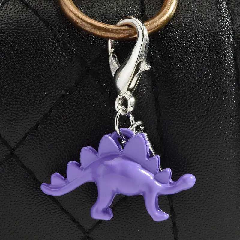 Exquisite High-end Flower Dinosaur Keychains For Women Y2k Bag Pendant Car Keyring Jewelry Gift Decoration Accessories M250604