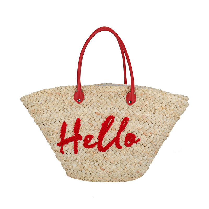 designer Beach Vacation Bag 2025 New Handwoven Shoulder Bag Large Capacity Beach Tote Basket Stra