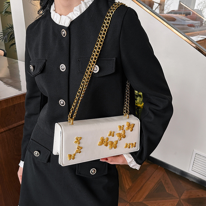 High-end Butterfly Bag For Women 2025 Spring New Shopping Bag Fashion Small Square Bag Niche Casual Designer Free Shipping Versatile Shoulder Bag