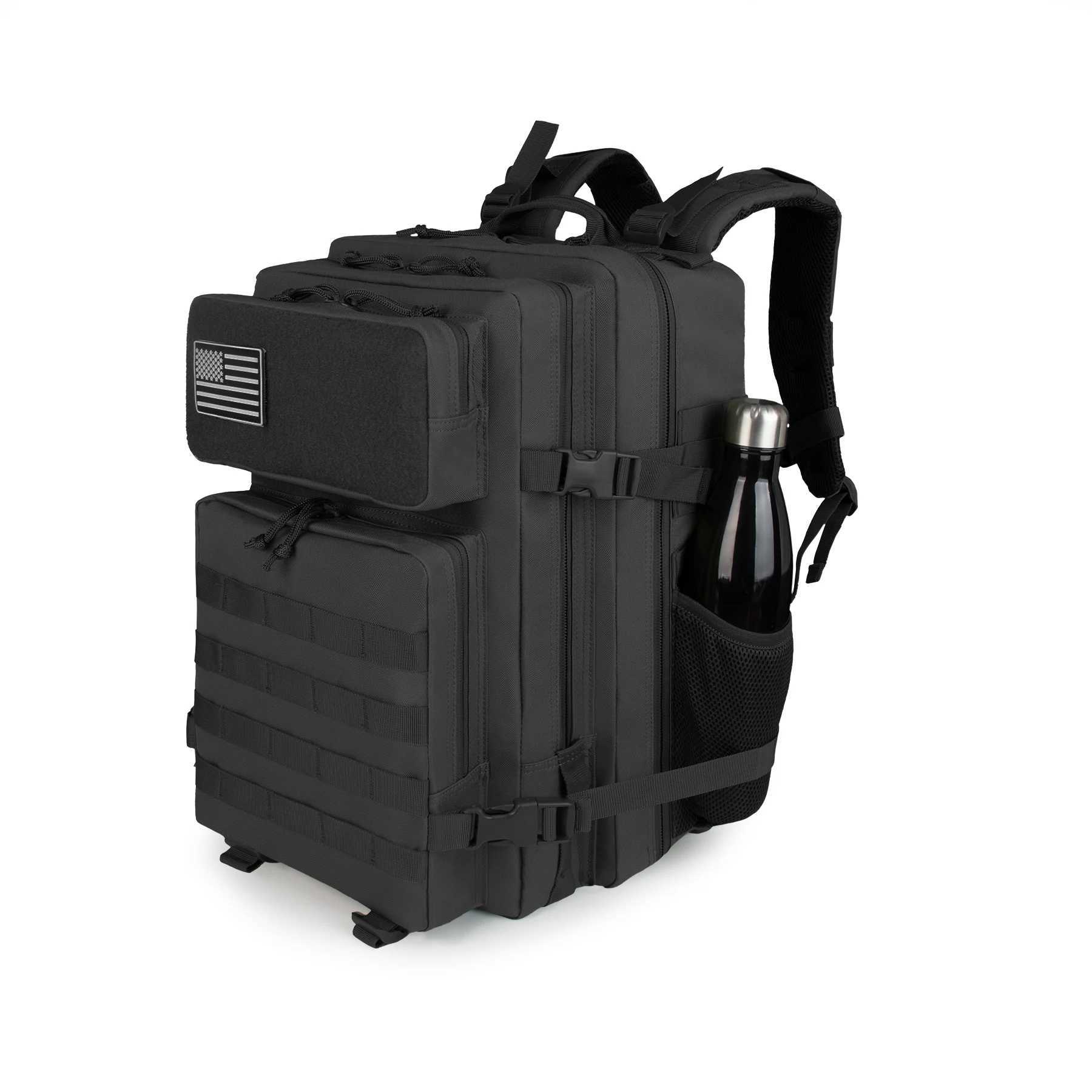 50L Mens Tactical Backpack Outdoor Survival Mountaineering Bag with Moore Webbing Load-Bearing Velcro DIY Compatible W250603