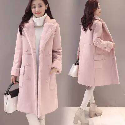 Winter Fashion New High Quality Rabbit Veet Long Fur Coat Female Loose Thick Warm Mink fur Teddy coat