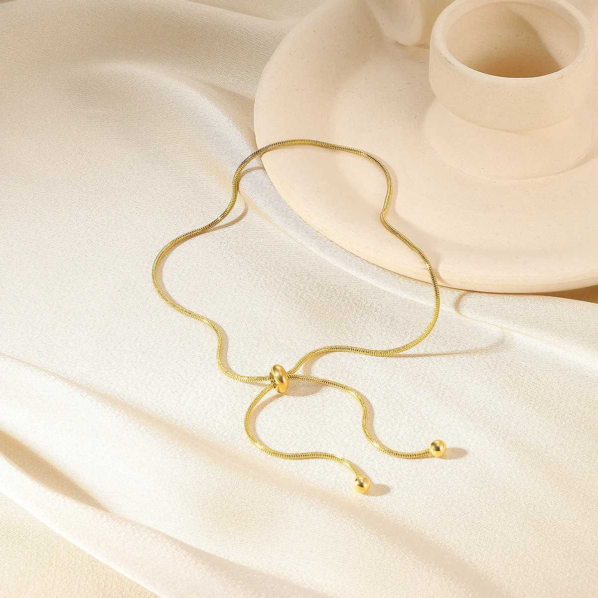 Summer Adjustable Chain Anklet Bracelet For Women Fashion Thin Chain Anklet Foot Beach Stainless Steel Waterproof Jewelry Gifts W250604