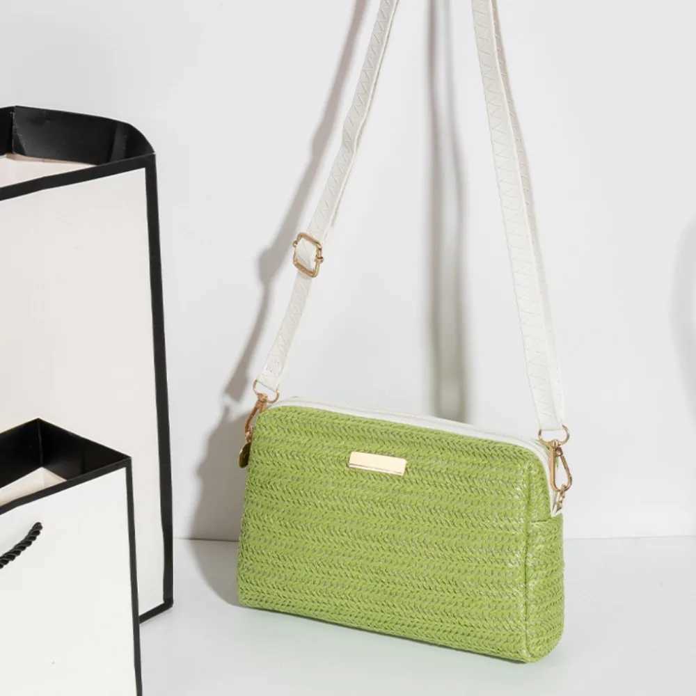 Casual Bohemian Style Straw Woven Bag Handbag Mobile Phone Bag Straw Bucket Bag Wallet Shoulder Bag Straw Crossbody Bag Summer XJ250604