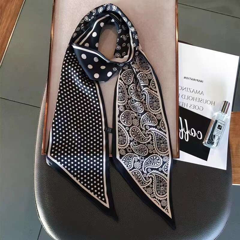 Women's Light Luxe Silk Throat Scarves - Multi-Purpose Summer Ties & Headbands for Casual Chic