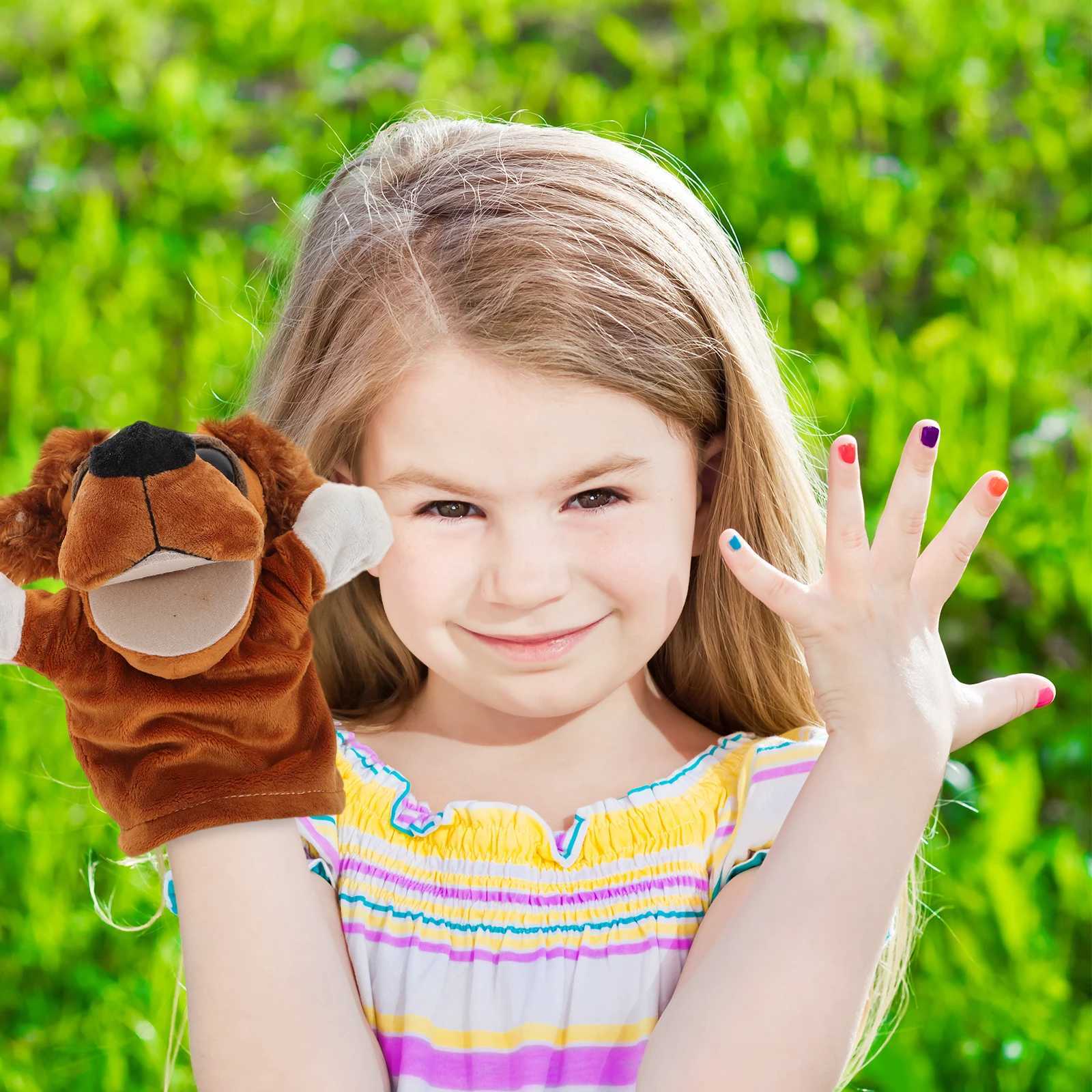 Free shipping Animal Puppet Hand Toy Finger Puppets Toys Cute Gloves Animals Kids Toddler Dog