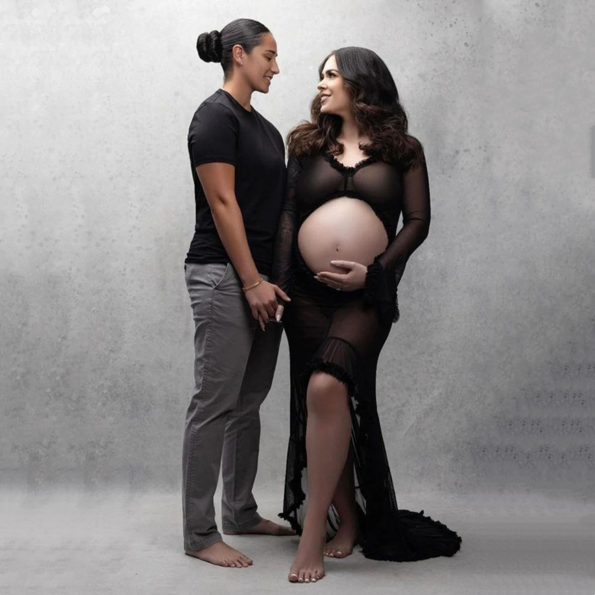 Hollow Out Tulle Maternity Poshoot Dress Stretchy Tulle Pregnant Woman Pography Memaid Dress Long Train 250530