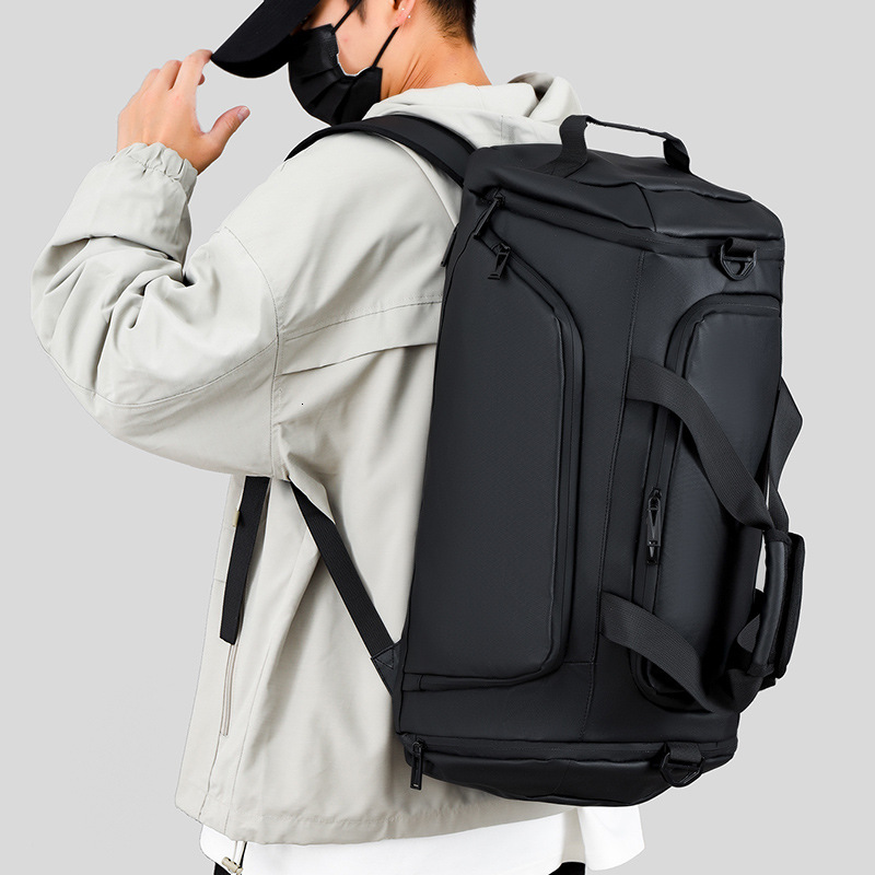 Large Capacity Men's Multifunctional Backpack for Business Travel, Crossbody Sports Training Gym Bag with Wet and Dry Separation